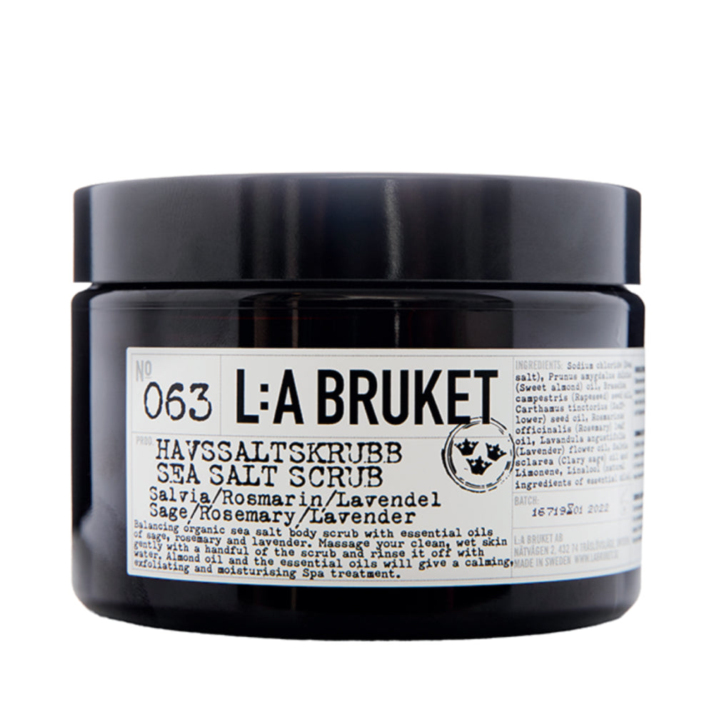 L:A Bruket 063 Sea Salt Scrub Sage/Rosemary/Lavender